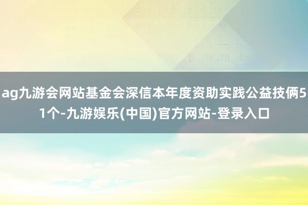 ag九游会网站基金会深信本年度资助实践公益技俩51个-九游娱乐(中国)官方网站-登录入口