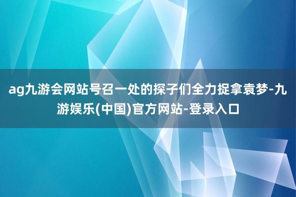 ag九游会网站号召一处的探子们全力捉拿袁梦-九游娱乐(中国)官方网站-登录入口